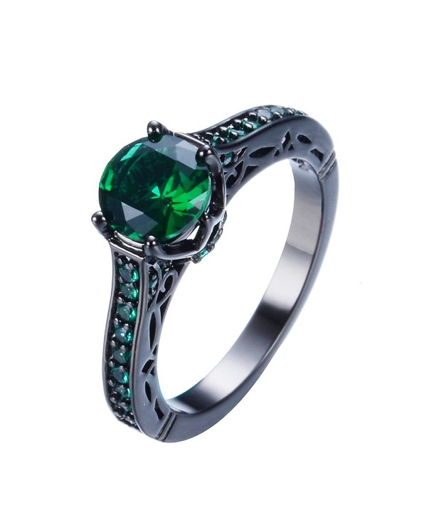 Junxin Jewelry Single Engagement Emerald