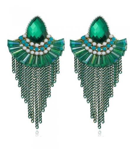 Vintage Teardrop Crystal Chandelier Earrings