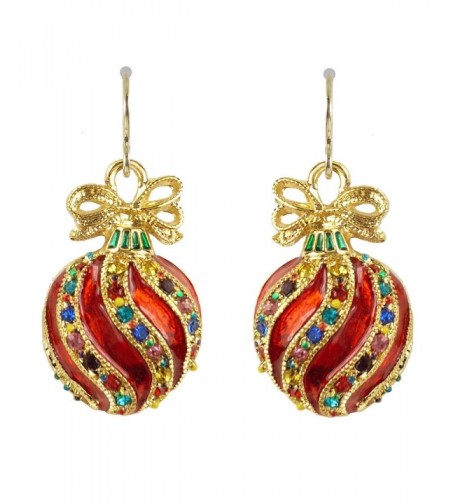 Bejeweled Christmas Ornament Earrings 90