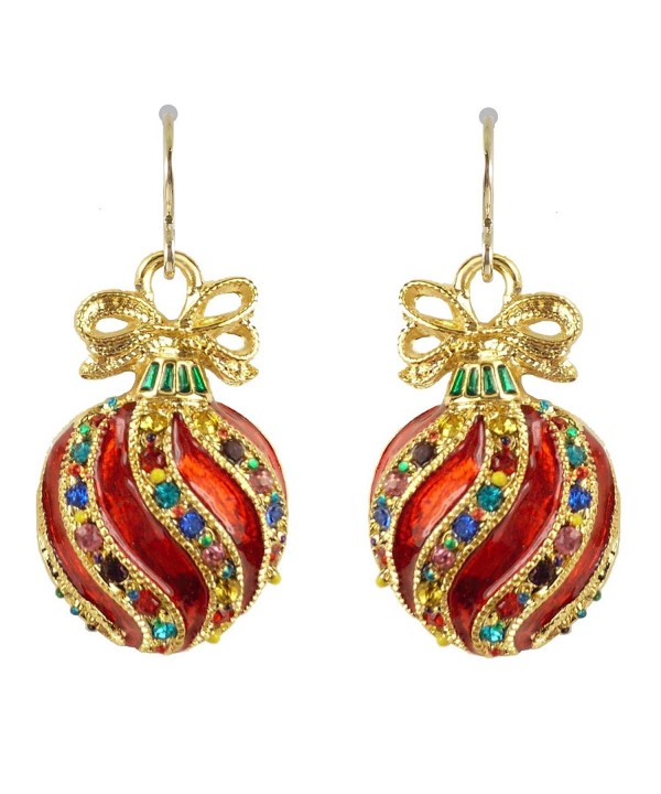 Bejeweled Christmas Ornament Earrings 90