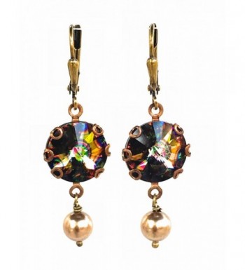 HisJewelsCreations Crystal Simulated Earrings Peacock