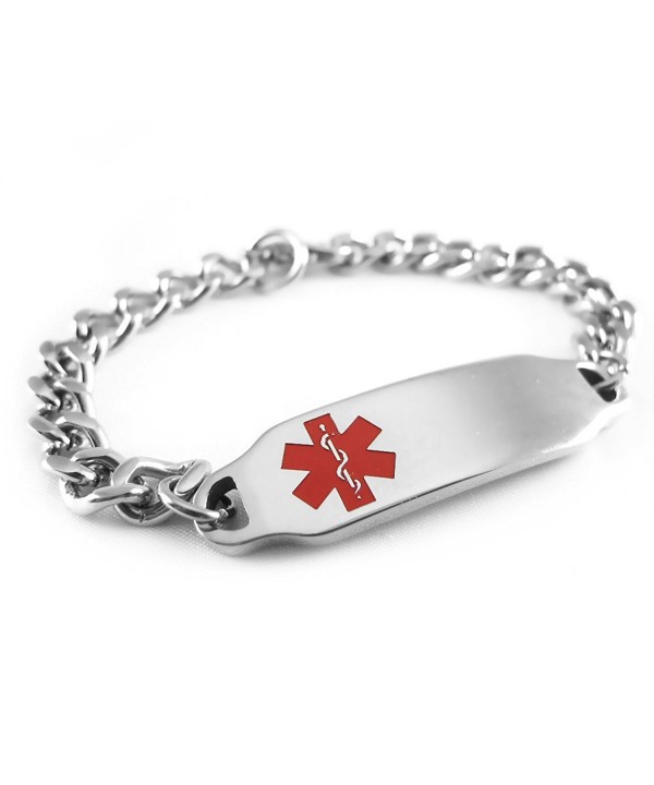 MyIDDr Pre Engraved Customizable Medical Bracelet