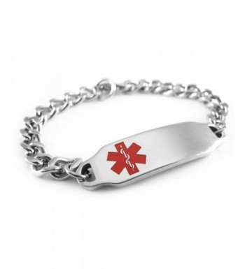 MyIDDr Pre Engraved Customizable Medical Bracelet