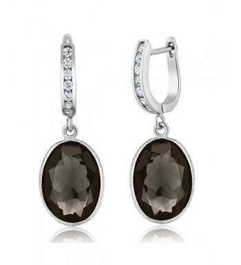 Smokey Quartz Gemstone Sterling Earrings