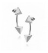 Sterling Silver Triangle Jacket Earrings