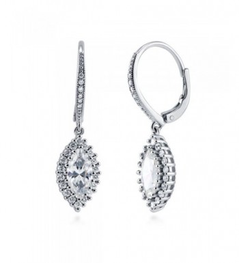 BERRICLE Sterling Zirconia Leverback Earrings