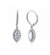 BERRICLE Sterling Zirconia Leverback Earrings