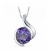 Simulated Alexandrite Pendant Necklace Sterling