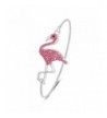 SENFAI Rhinestone Flamingo Bangle silver