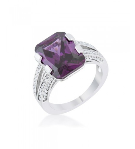 Amethyst Rhodium Radiant Classic Cocktail