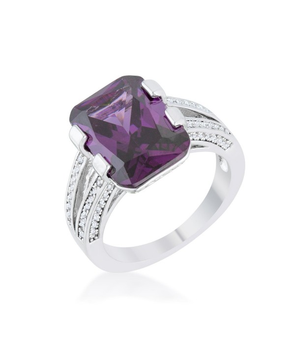 Amethyst Rhodium Radiant Classic Cocktail