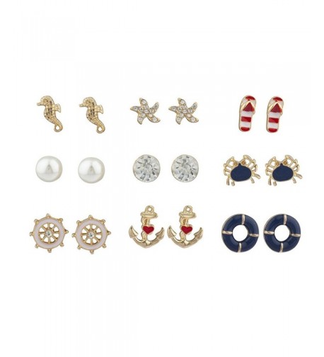 Lux Accessories Crystal Nautical Earring