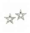 Sterling Silver Pentagram Star Earrings