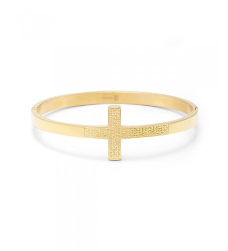 Lords Prayer Gold Bangle Bracelet