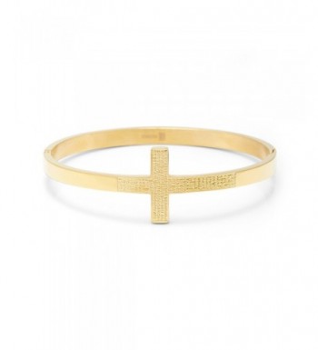 Lords Prayer Gold Bangle Bracelet