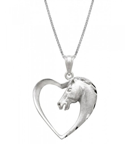 Sterling Silver Horse Necklace Pendant