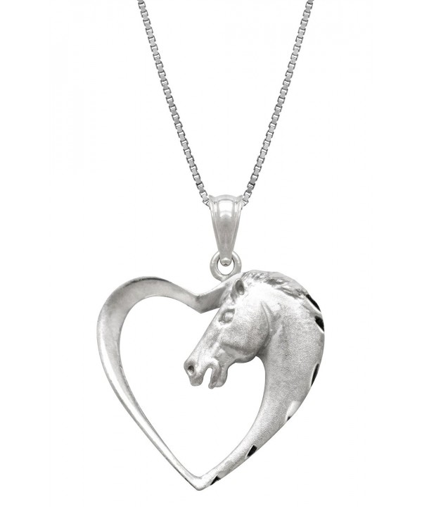 Sterling Silver Horse Necklace Pendant