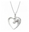 Sterling Silver Horse Necklace Pendant