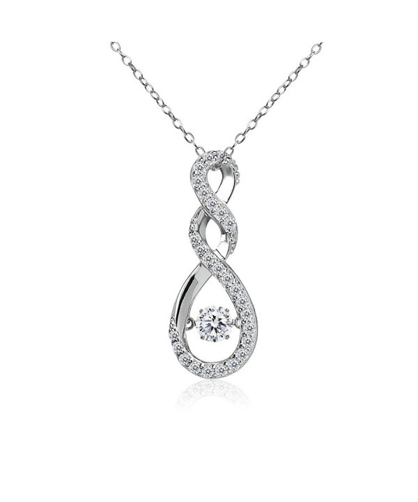 Sterling Infinity Necklace Swarovski Zirconia