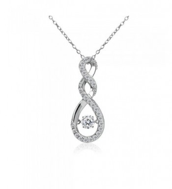 Sterling Infinity Necklace Swarovski Zirconia