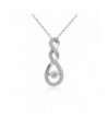 Sterling Infinity Necklace Swarovski Zirconia