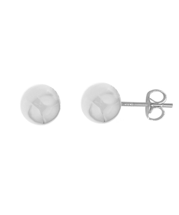 White Gold Ball Earrings Millimeters