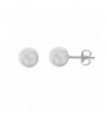 White Gold Ball Earrings Millimeters