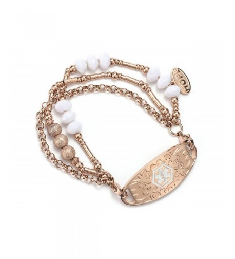 Engraving Beads Bangle Medical Bracelet