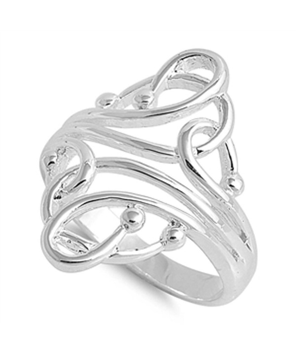 Fashion Abstract Sterling Silver RNG14974 11