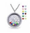 Floating Pendant Necklace Birthstone Include