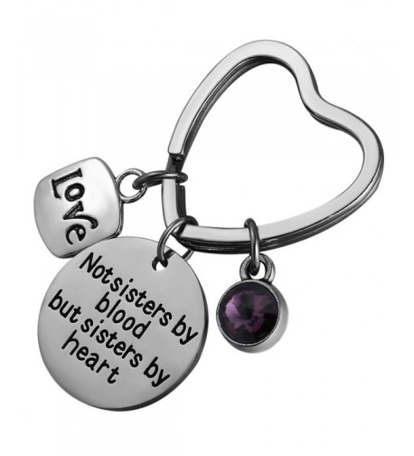 Keychain Sisters Birthstone Birthday February