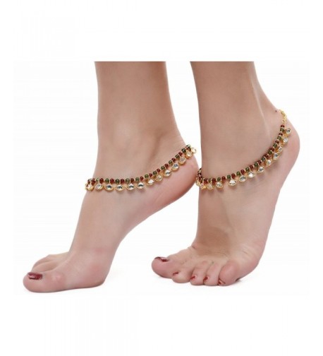 Royal Bling Kundan Reversable Anklets