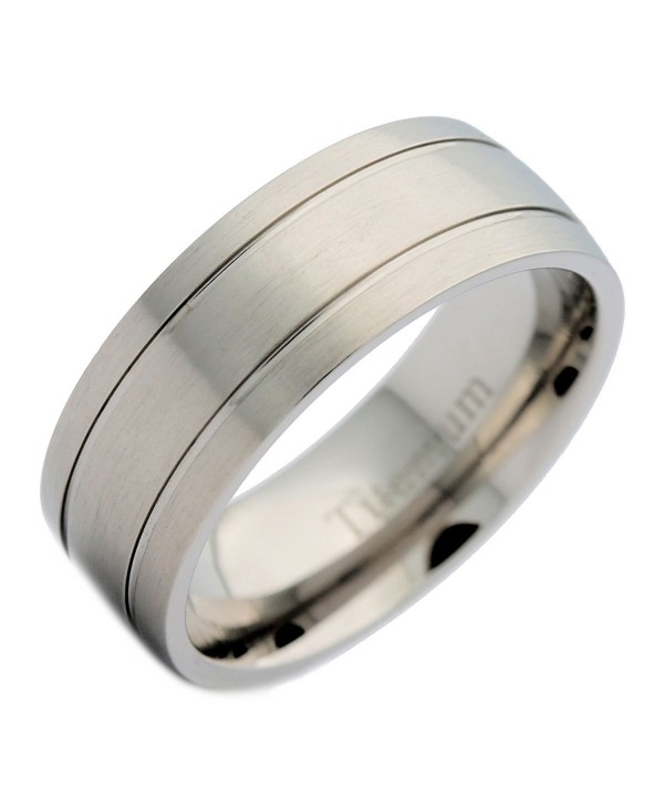 MJ Titanium Brushed Wedding Polished