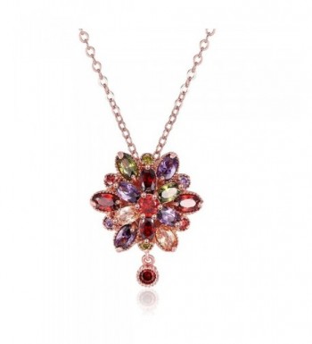 Colored Zirconia Crystal Necklace colorful