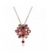 Colored Zirconia Crystal Necklace colorful