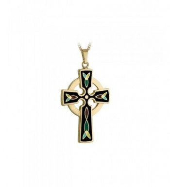 Celtic Cross Necklace Plated Black