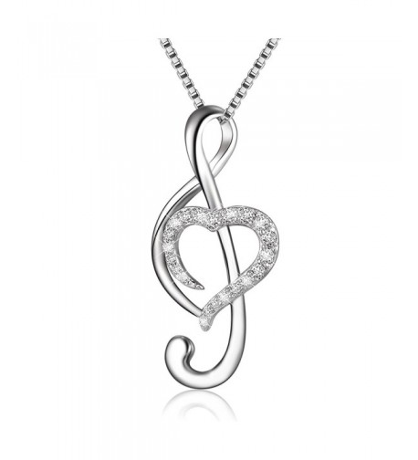 Sterling Silver Music Necklace Pendant