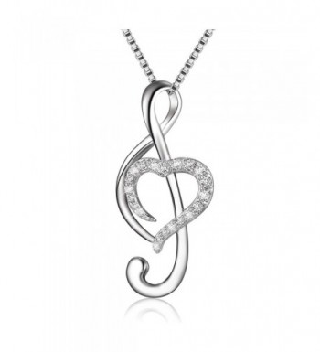 Sterling Silver Music Necklace Pendant