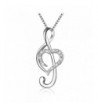 Sterling Silver Music Necklace Pendant