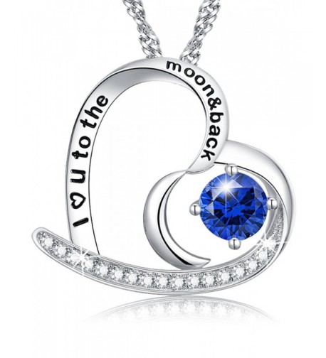 Sapphire Swarovski Necklace Sterling Anniversary