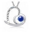 Sapphire Swarovski Necklace Sterling Anniversary