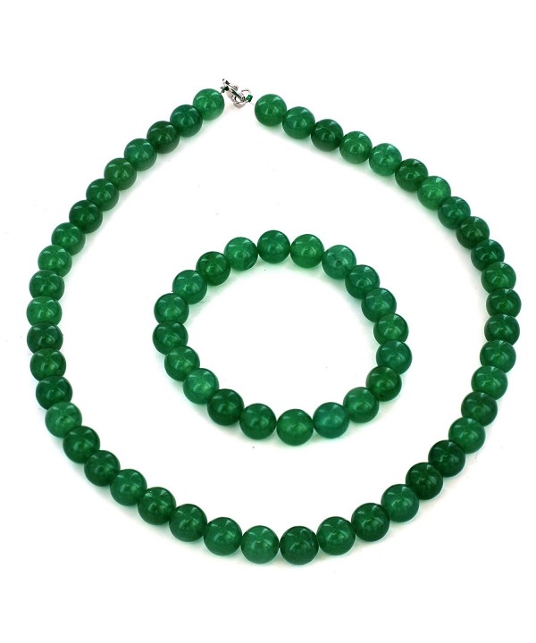 Womens Sterling Aventurine Bracelet Necklace