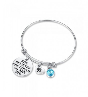 March Birthstone Charm Bracelet friendship