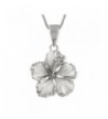 Sterling Silver Hibiscus Necklace Extender