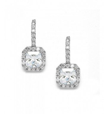 Mariell Radiant Cut Zirconia Bridal Earrings