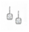 Mariell Radiant Cut Zirconia Bridal Earrings