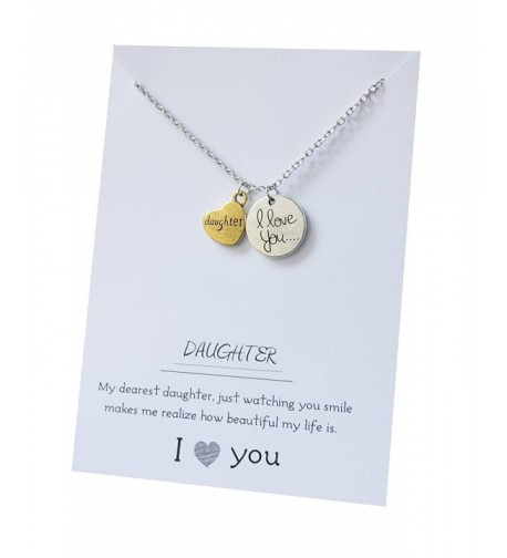 Daughter Jewelry Pendant Card Necklace