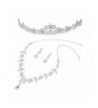 Bridesmaid Wedding Rhinestone Necklace Earrings