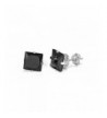 Sterling Silver Square Zirconia Earrings