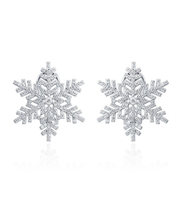 ZS Jewelry Snowflake Earring Zirconia